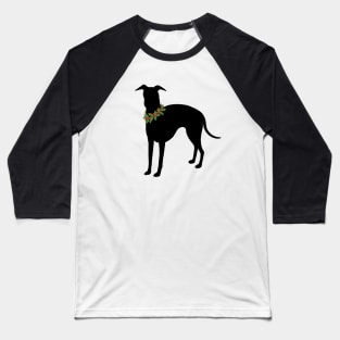 Italian Greyhound with festive holly collar Holiday design 2 Baseball T-Shirt